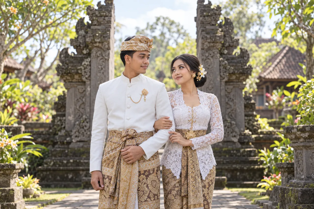 Potret kedua mempelai