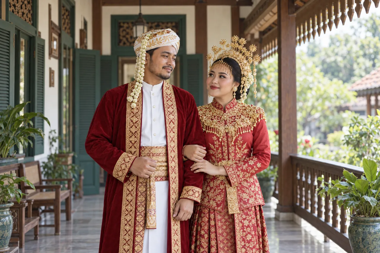 Potret kedua mempelai