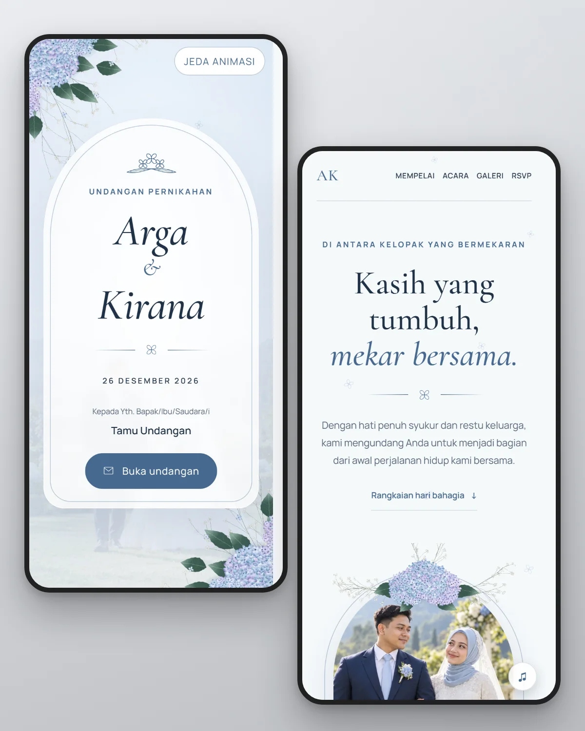 Pratinjau tema Hydrangea