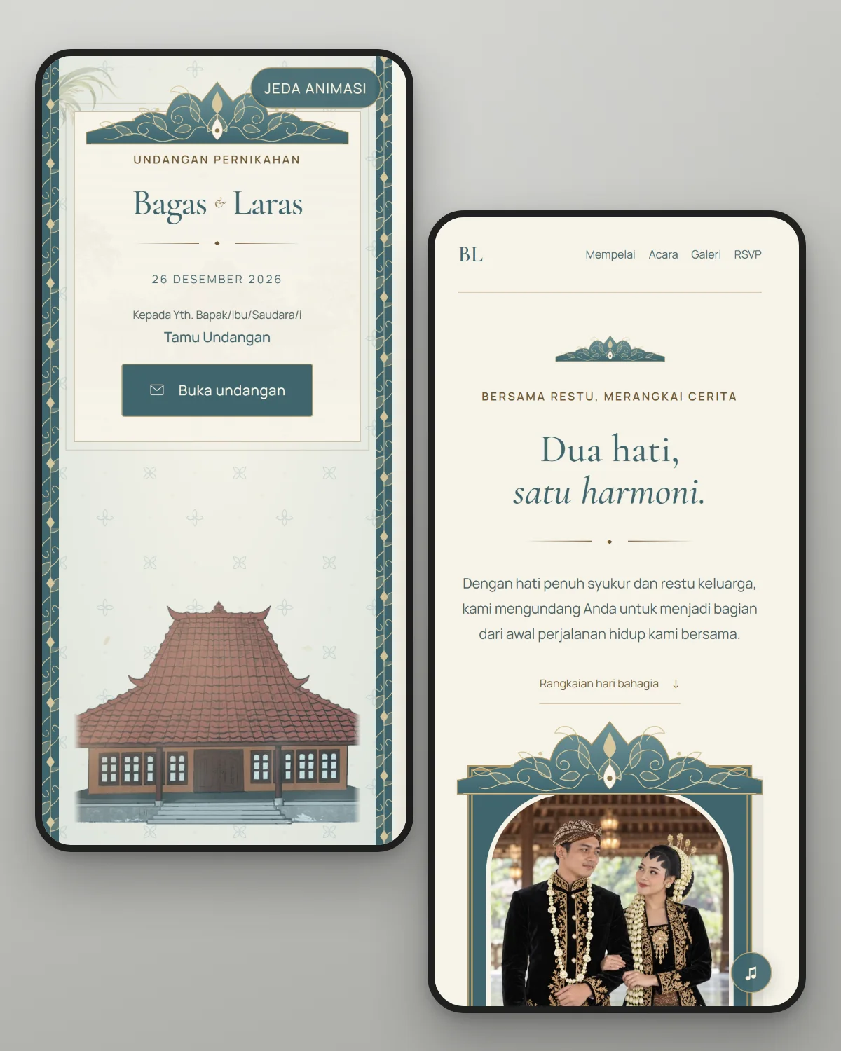 Pratinjau tema Laras Jawa