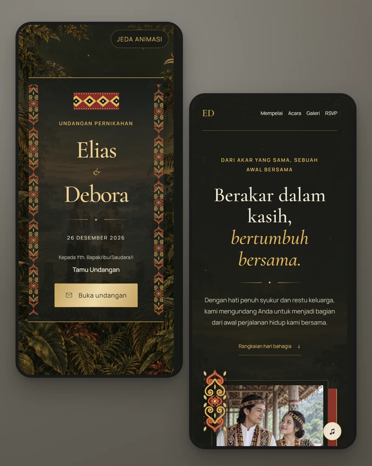 Pratinjau tema Rimba Dayak