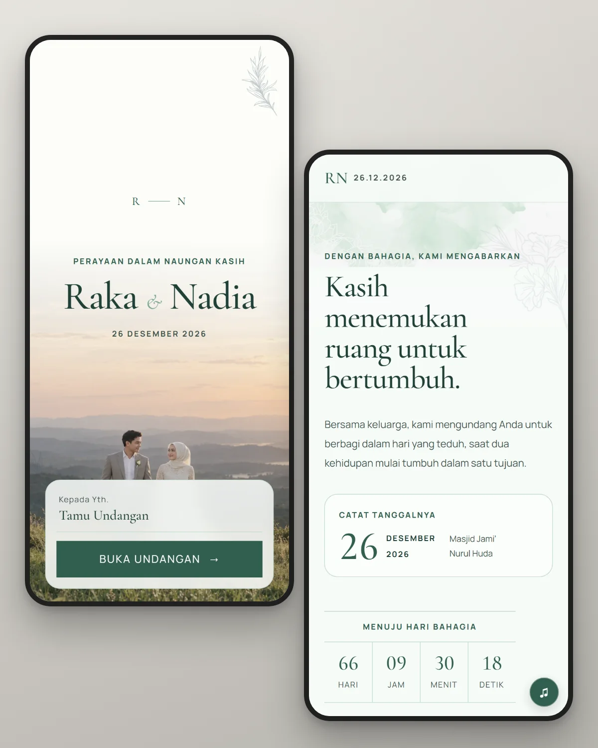 Pratinjau tema Emerald
